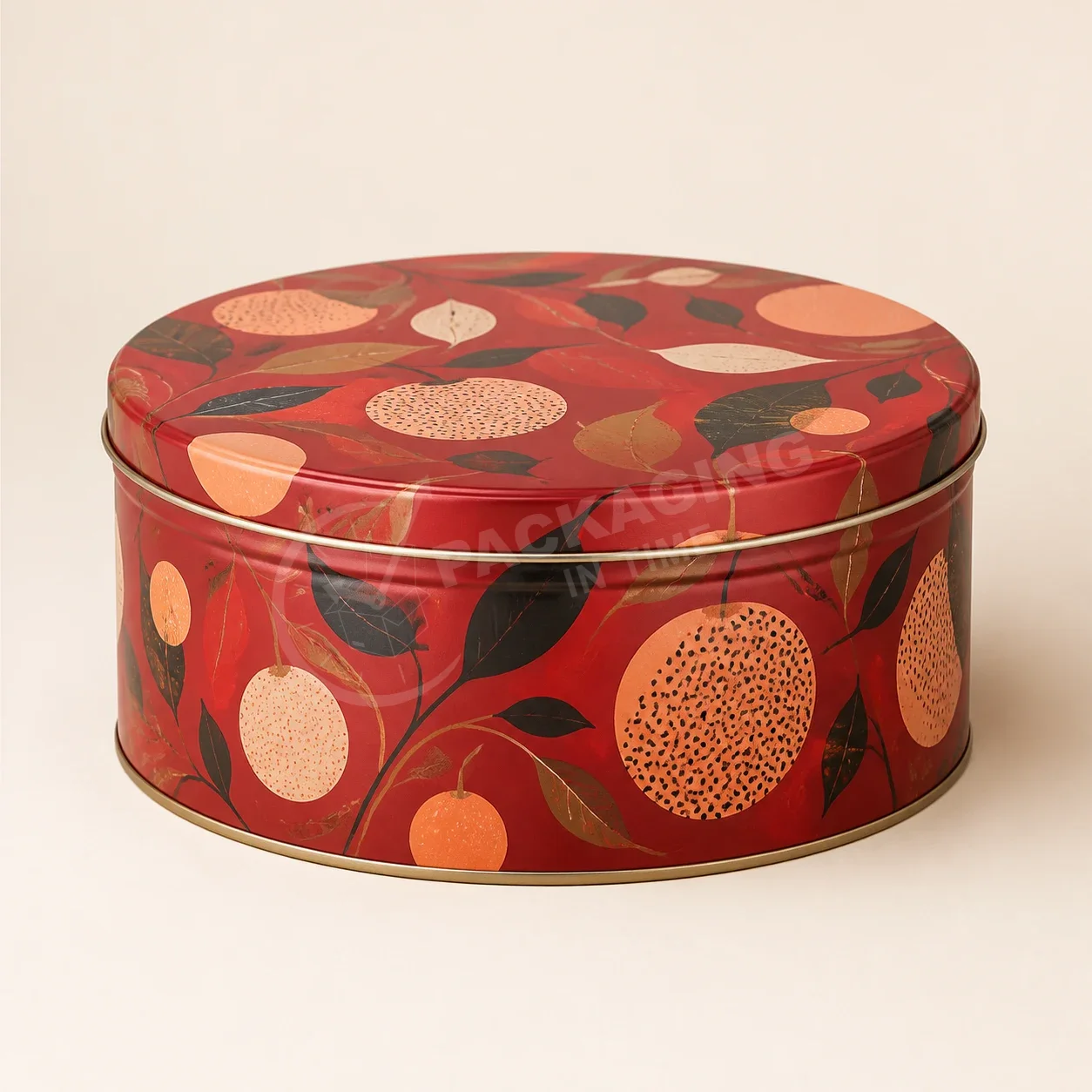 Orchard Cake Tin with Fruit & Leaf Design image 3