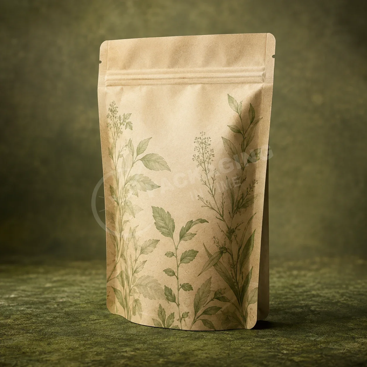 Herbal Tea Stand-Up Pouches with Botanical Print image 2