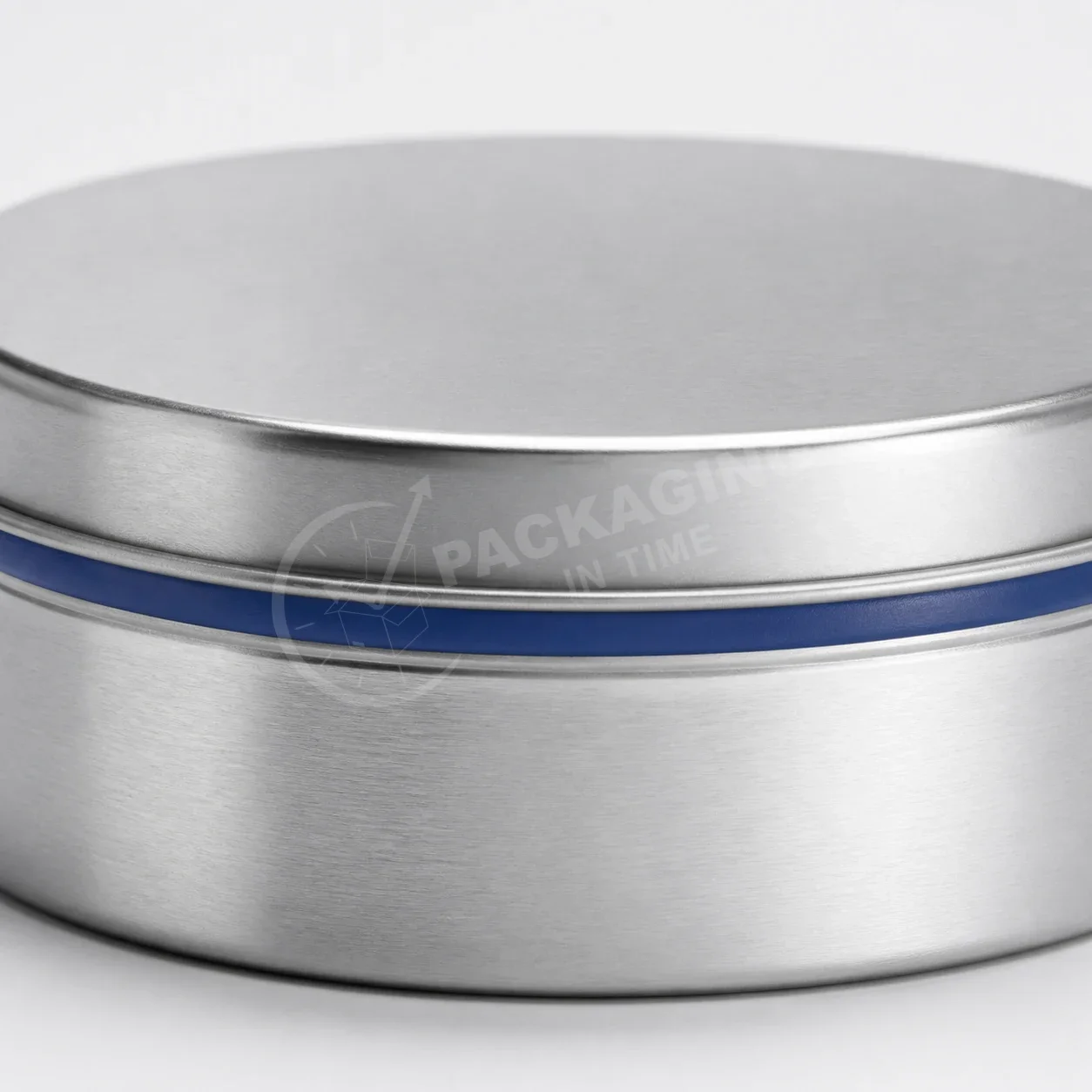 100ml Tin Container with Blue Stripe Band