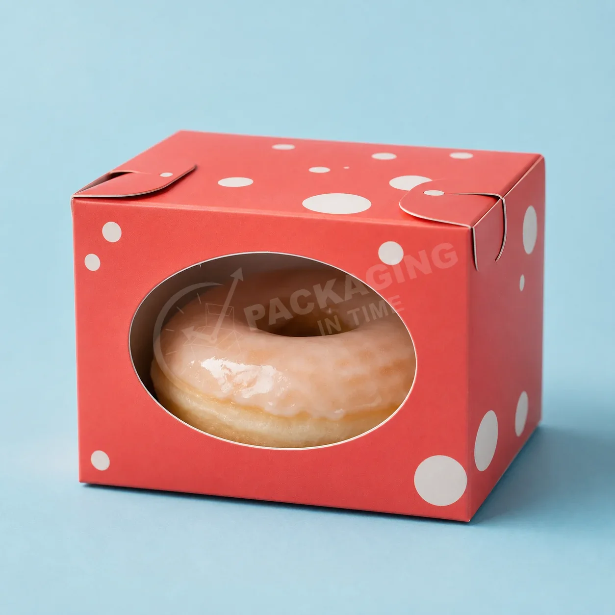Single Donut Window Box – Colorful Bakery Packaging image 2
