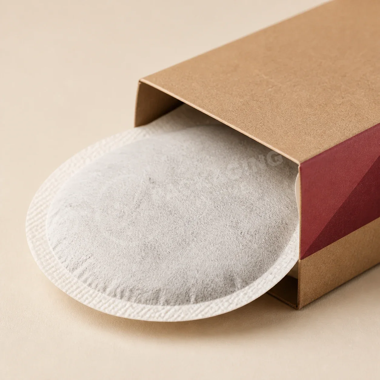 Kraft Tuck Box with White Circular Insert Packaging