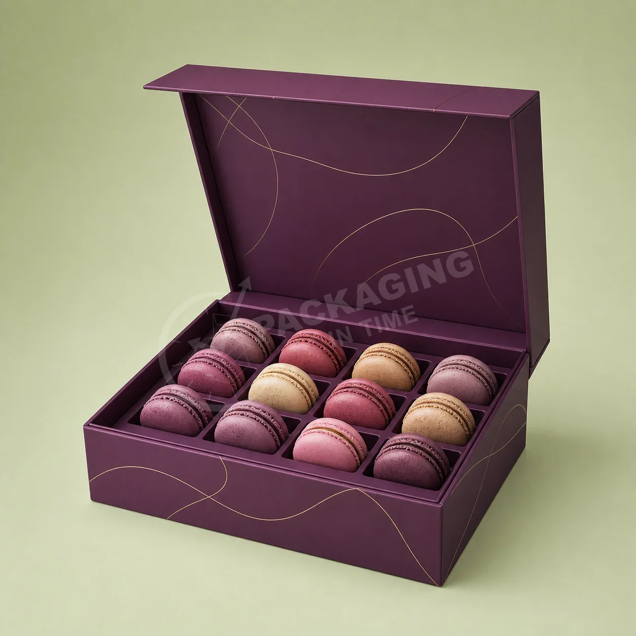 Custom Macaron Presentation Boxes with Insert Trays image 3