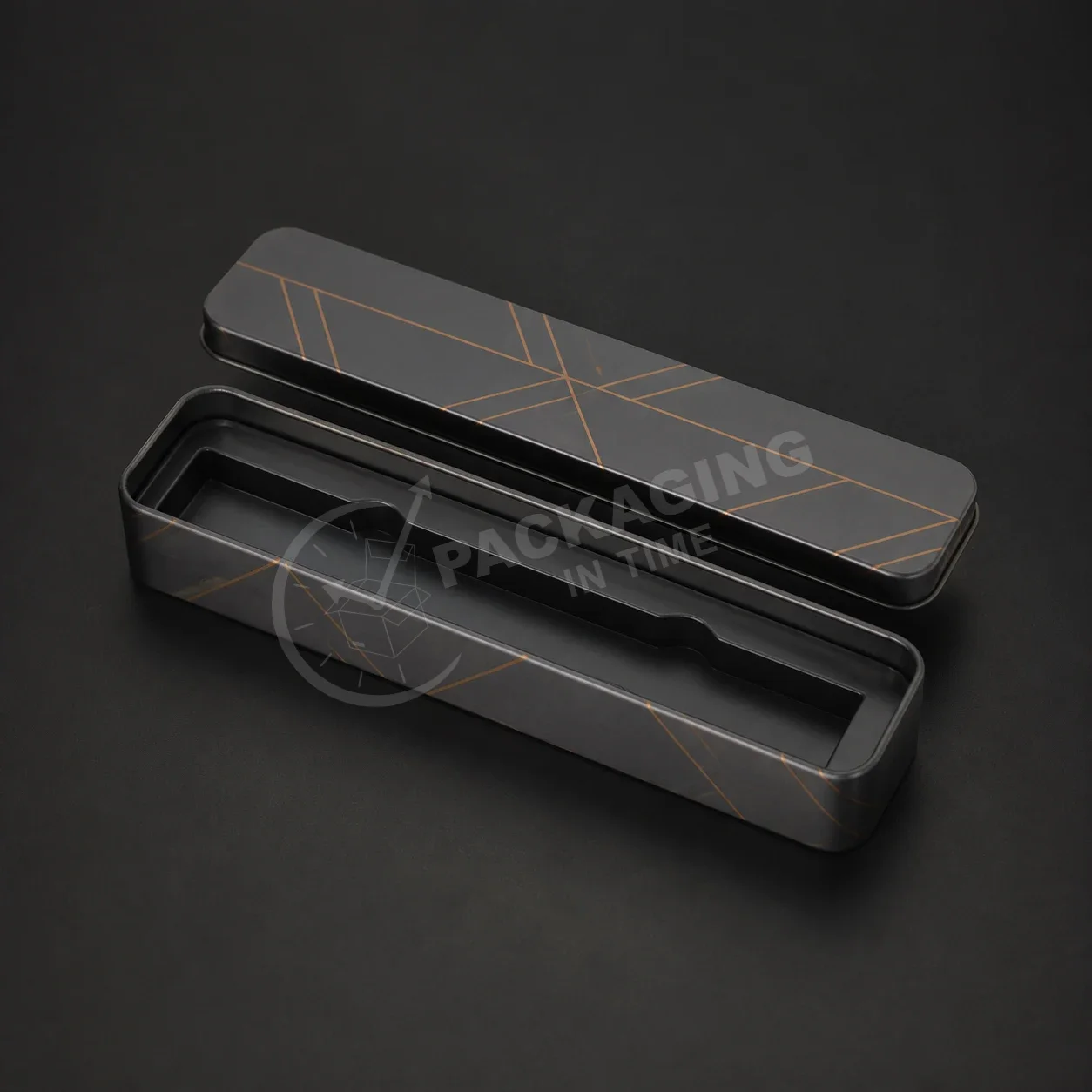 Dual Nest Slim Tin Packaging with Geometric Design image 2