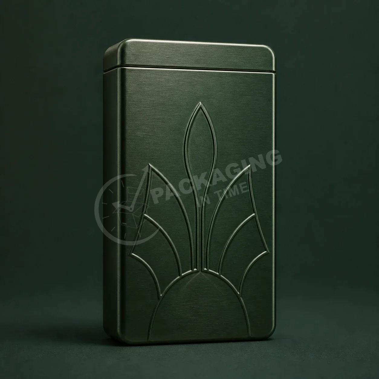 Pressmark Slim Metal Tin with Embossed Decorative Lid image 3