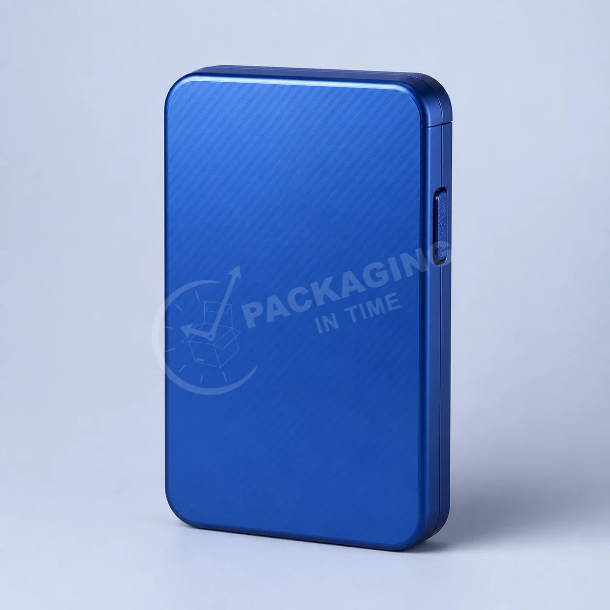 Navy Blue Slim Tin Box with Hinged Closure image 3