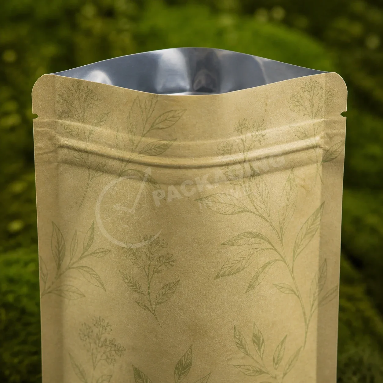 Herbal Tea Stand-Up Pouches with Botanical Print