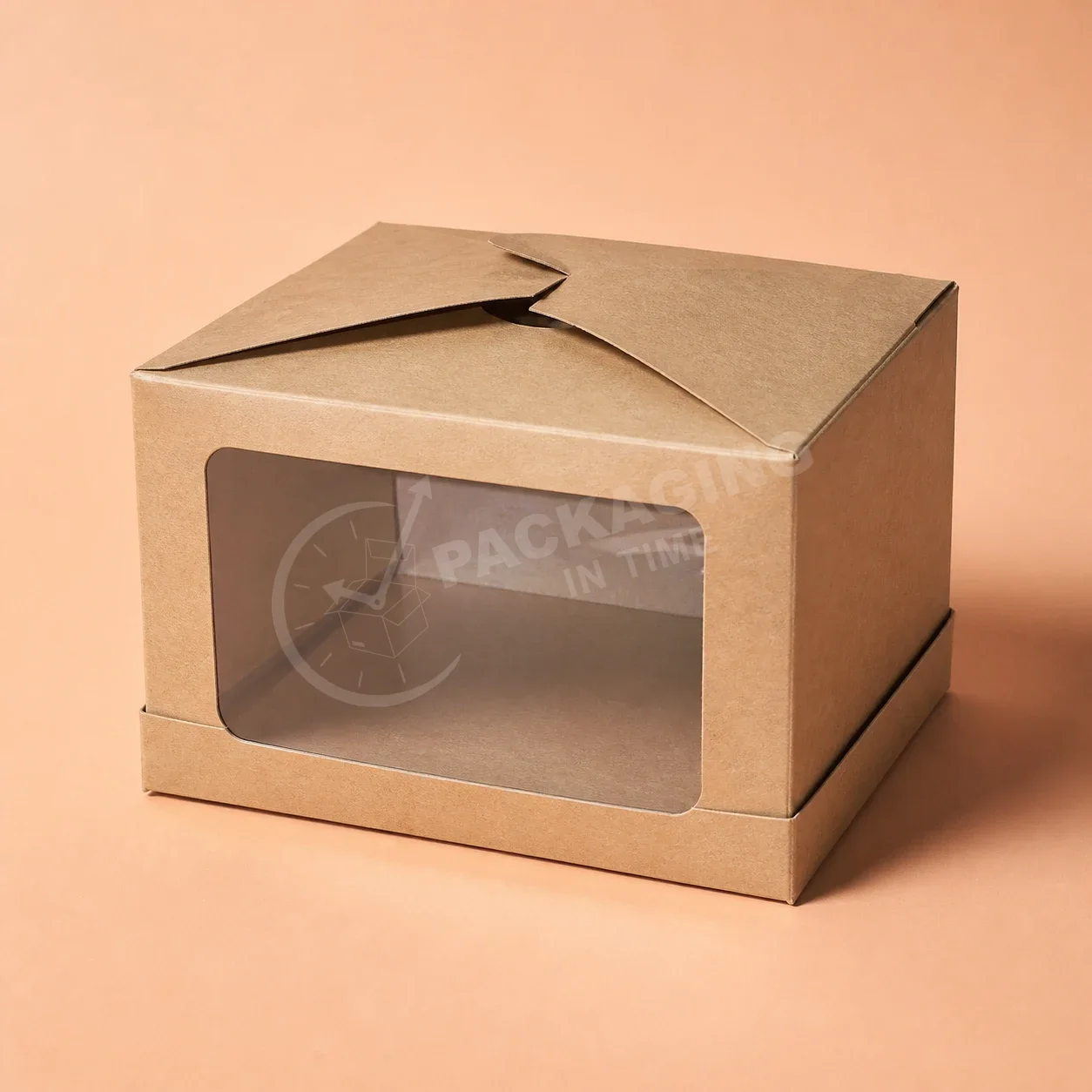 Kraft Cake Carrier Box with Window image 2