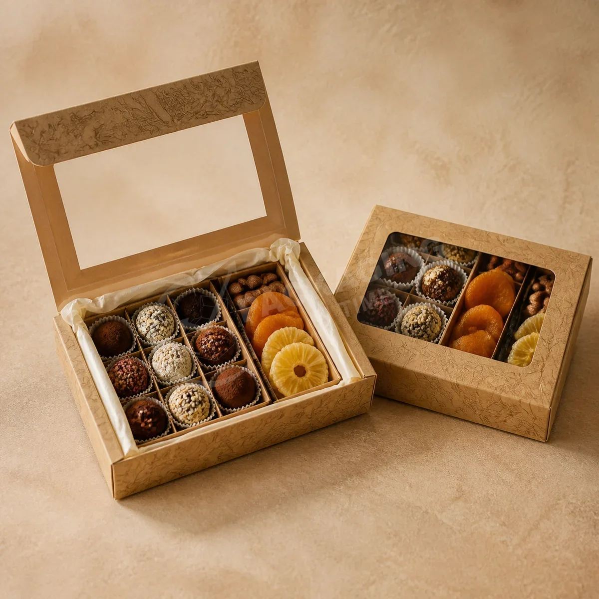 Kraft Gourmet Window Box with Compartments image 3