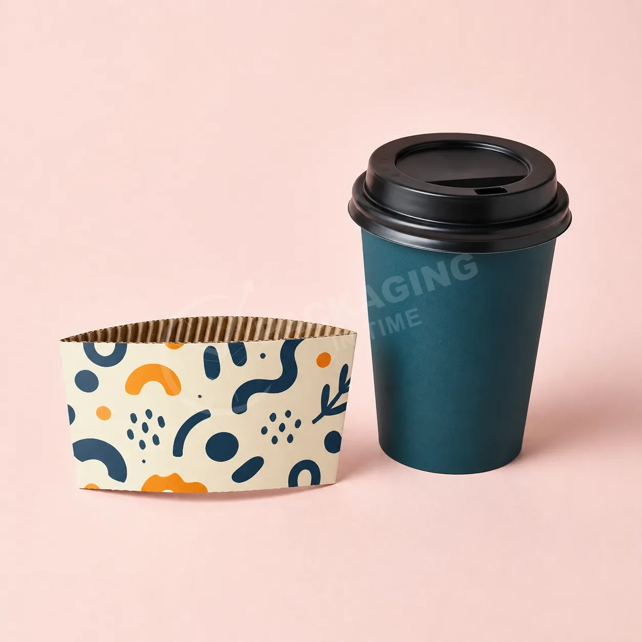 Custom Coffee Cup Sleeves with Printed Design