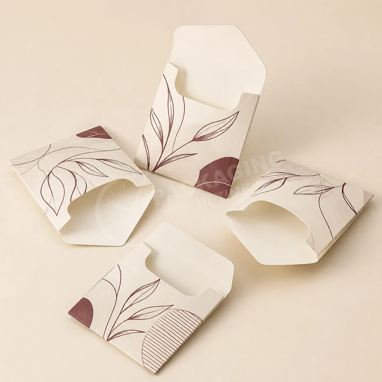 Botanical Tea Bag Envelopes with Gold Closure image 3
