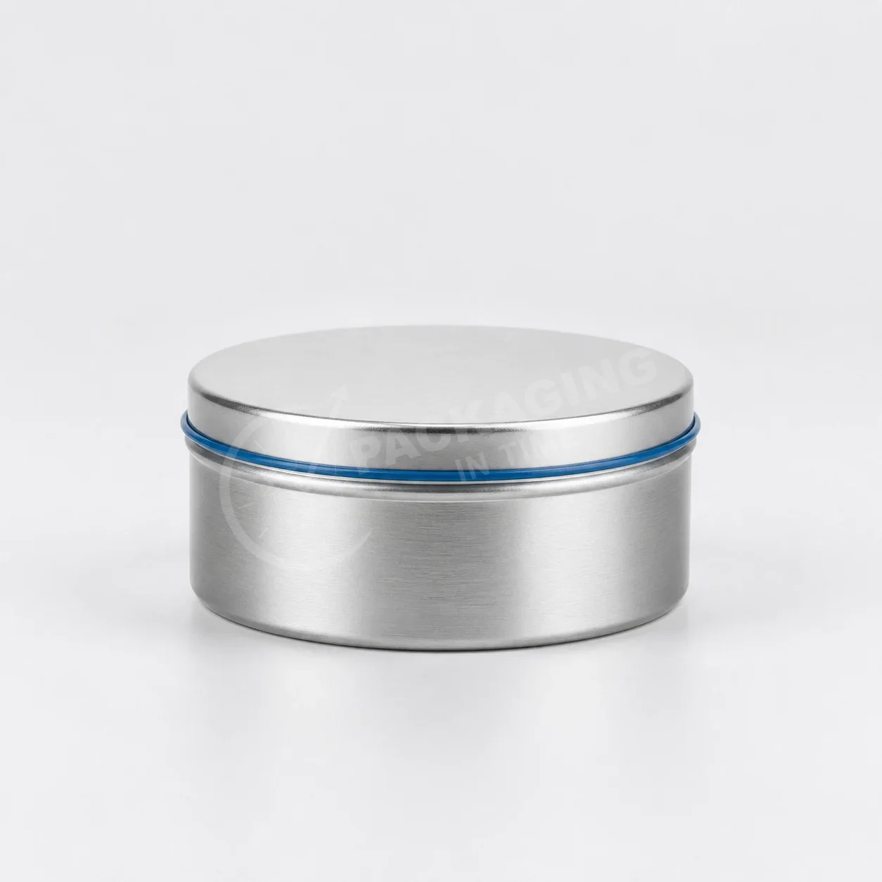 100ml Tin Container with Blue Stripe Band image 3