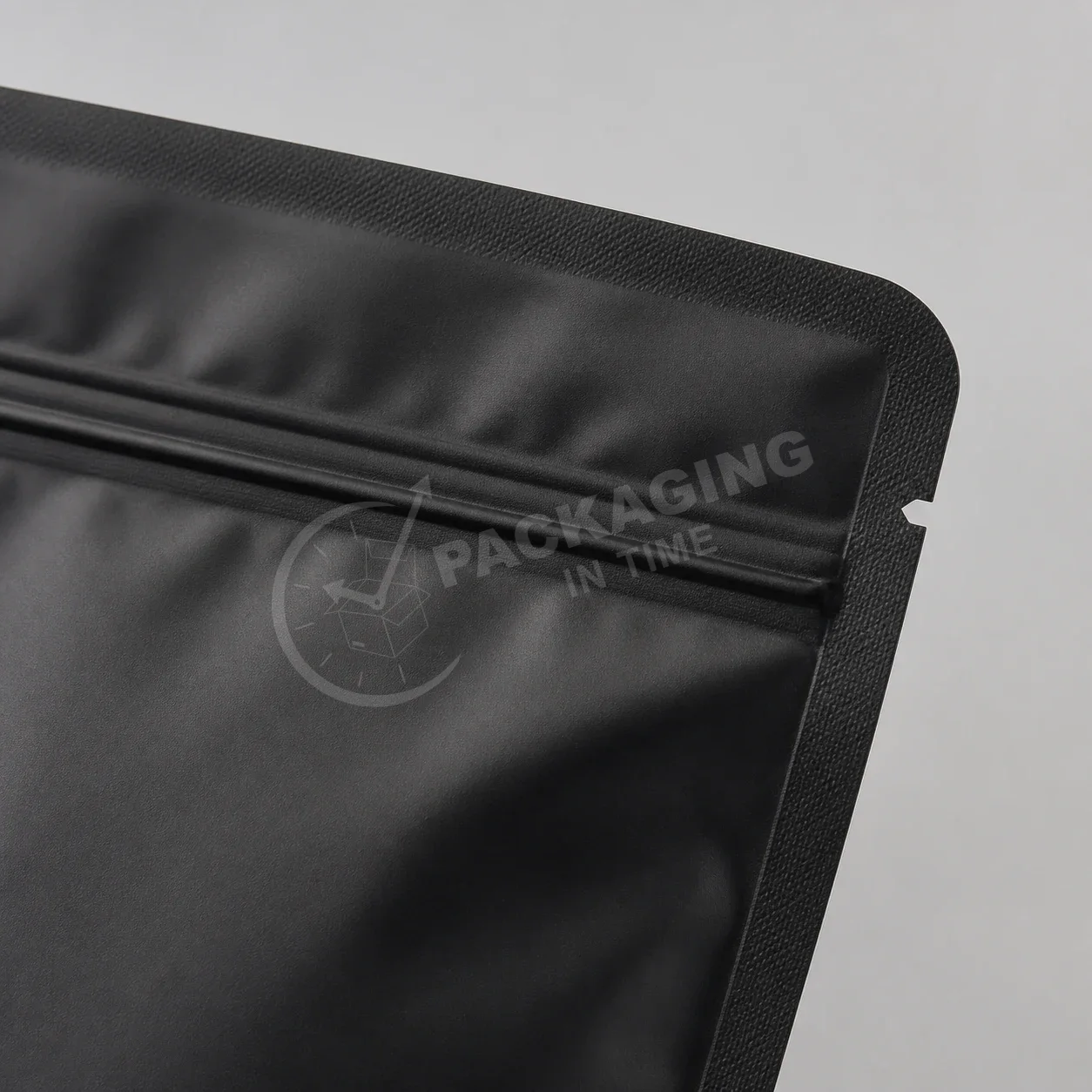 Black Barrier Pouches with Resealable Seal