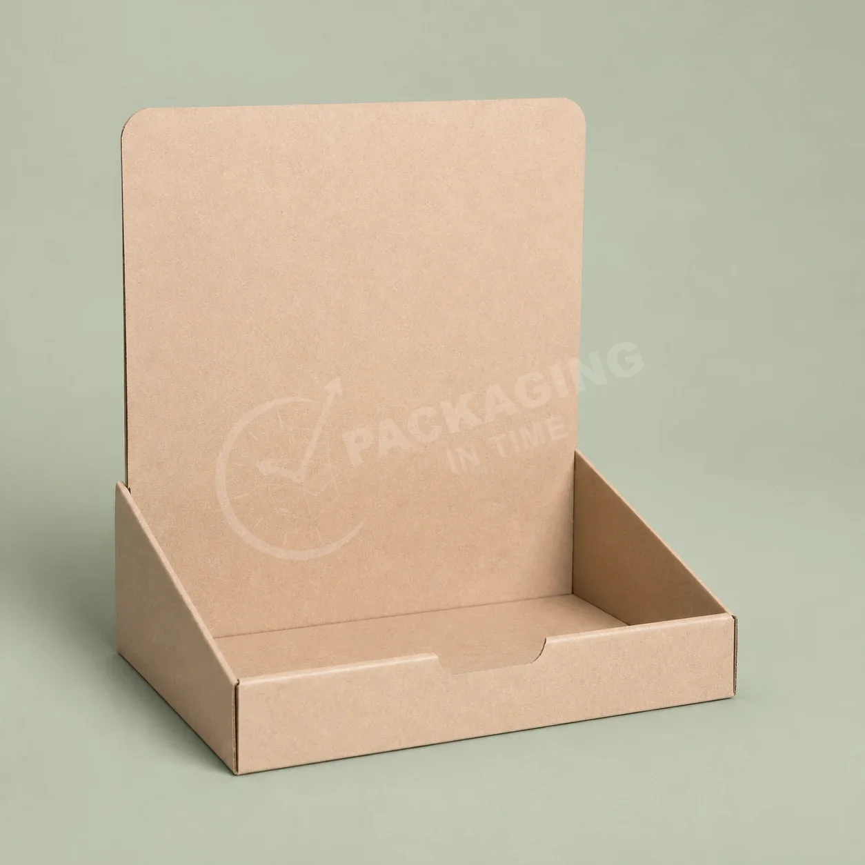 Kraft Tuck Display Box with Rounded Back Panel image 2