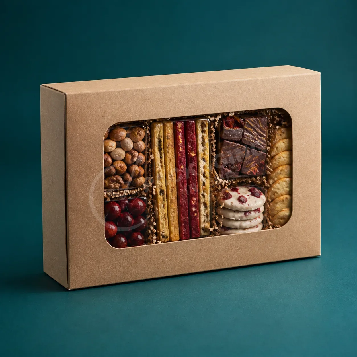 Kraft Gourmet Window Box with Compartments image 4