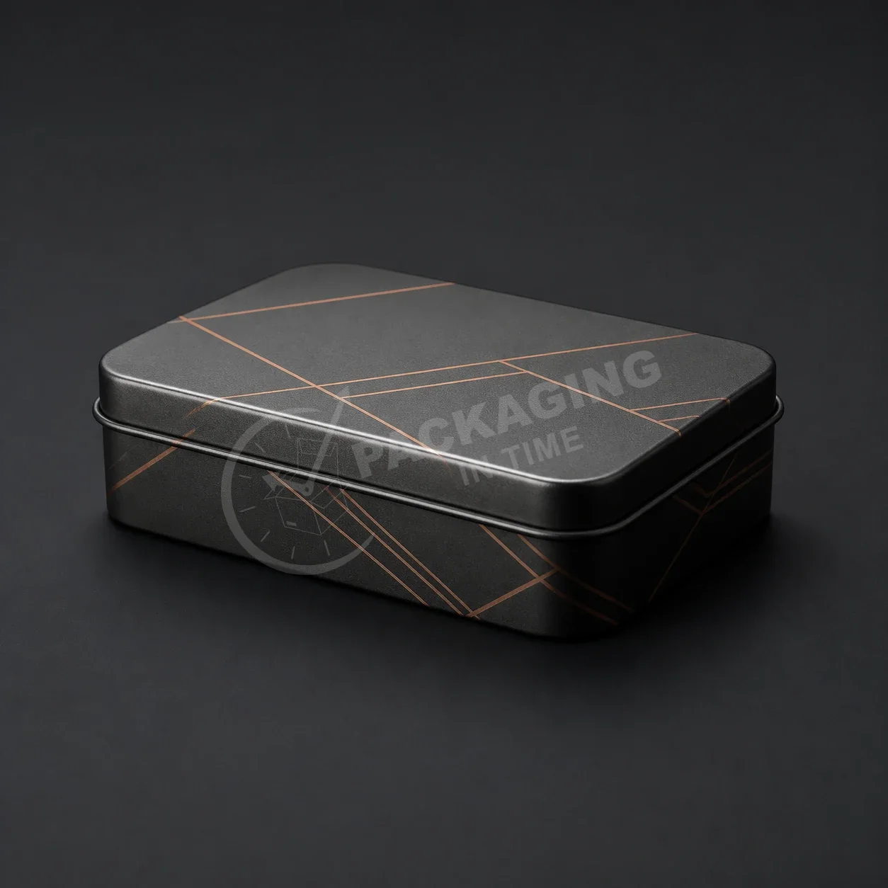 Dual Nest Slim Tin Packaging with Geometric Design image 3