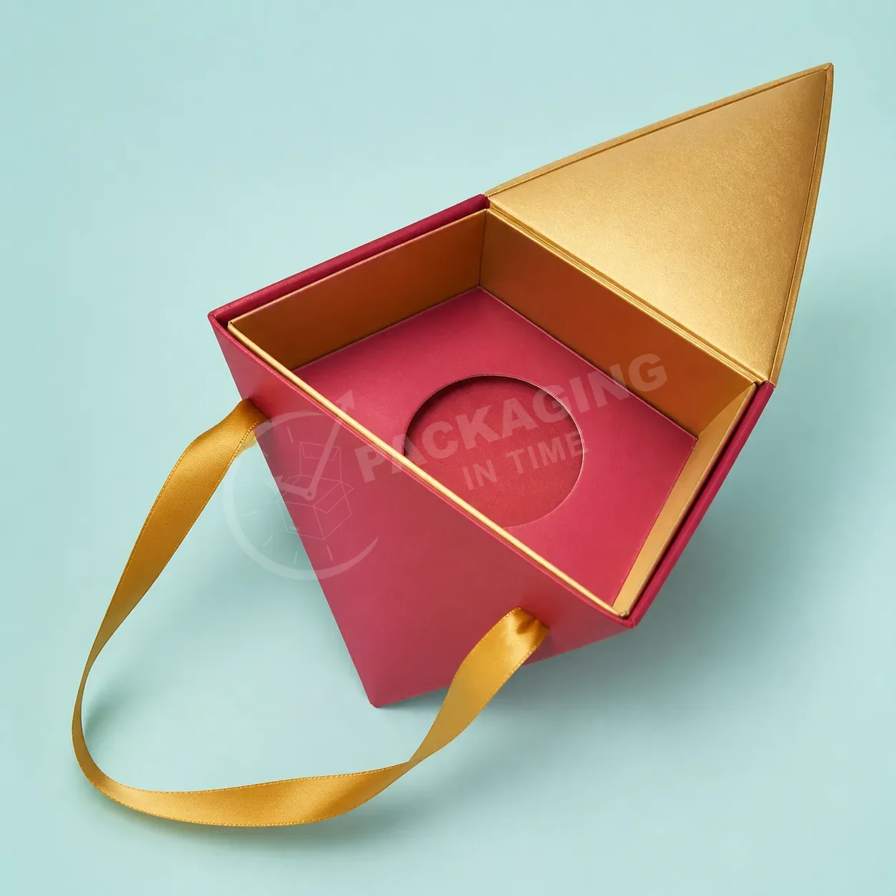 Custom Rigid Gift Boxes with Ribbon Handles