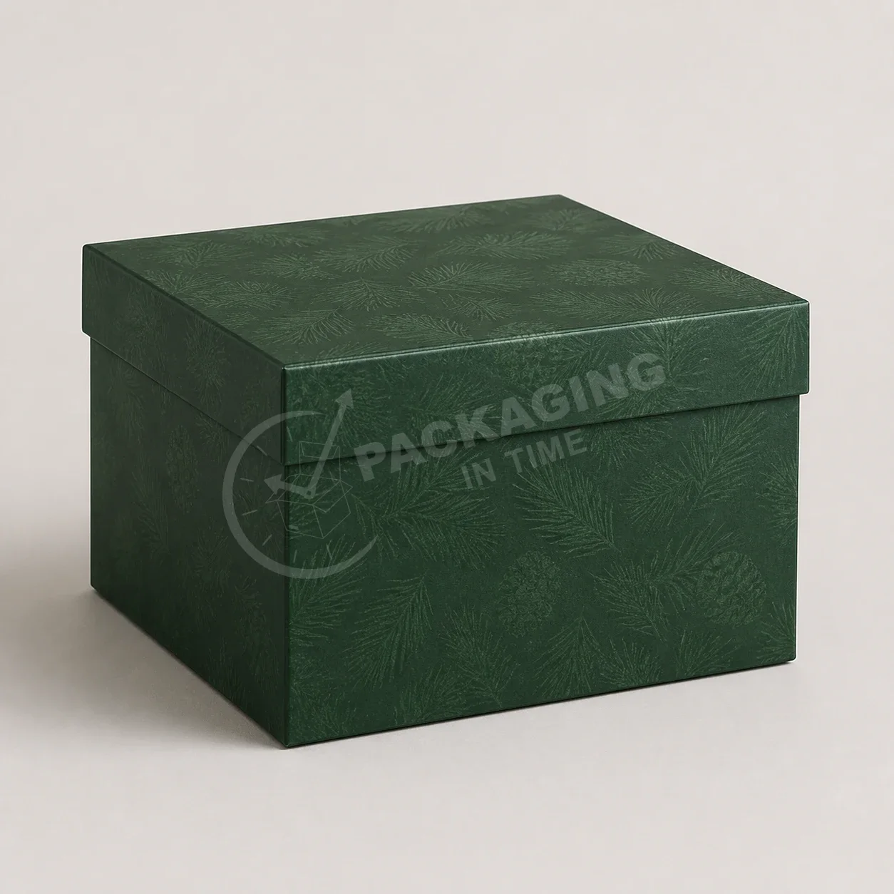 Verdant Noel Gift Box with Fern Leaf Pattern image 3