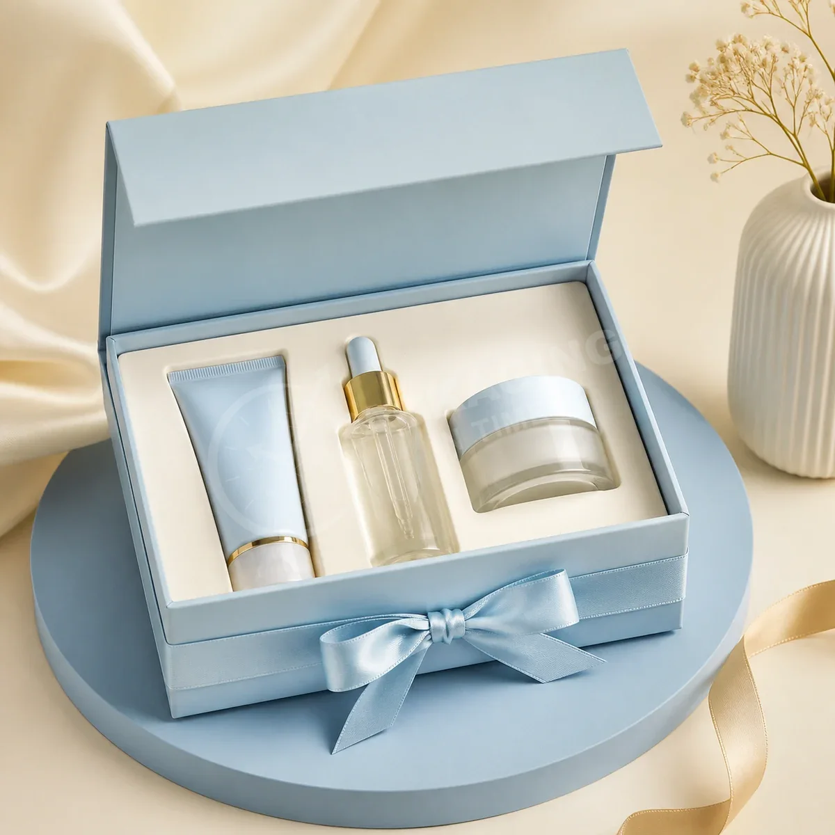 Luxury Beauty Gift Set Boxes with Ribbon Closure