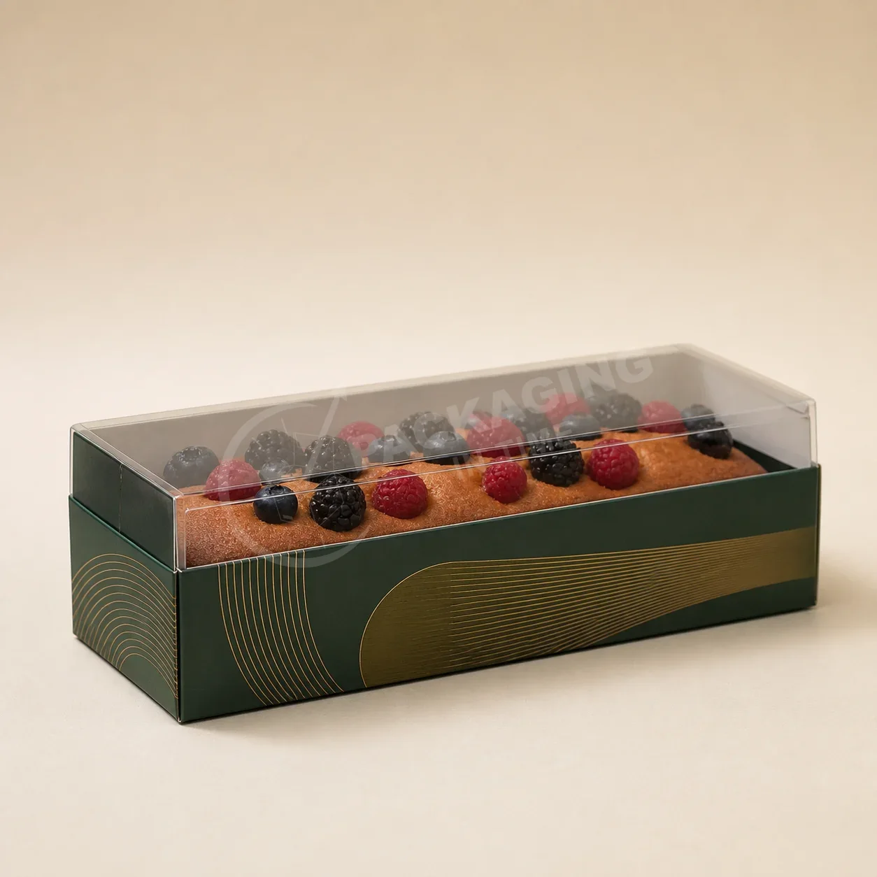 Clear Lid Loaf Box with Kraft Base and Custom Design image 3