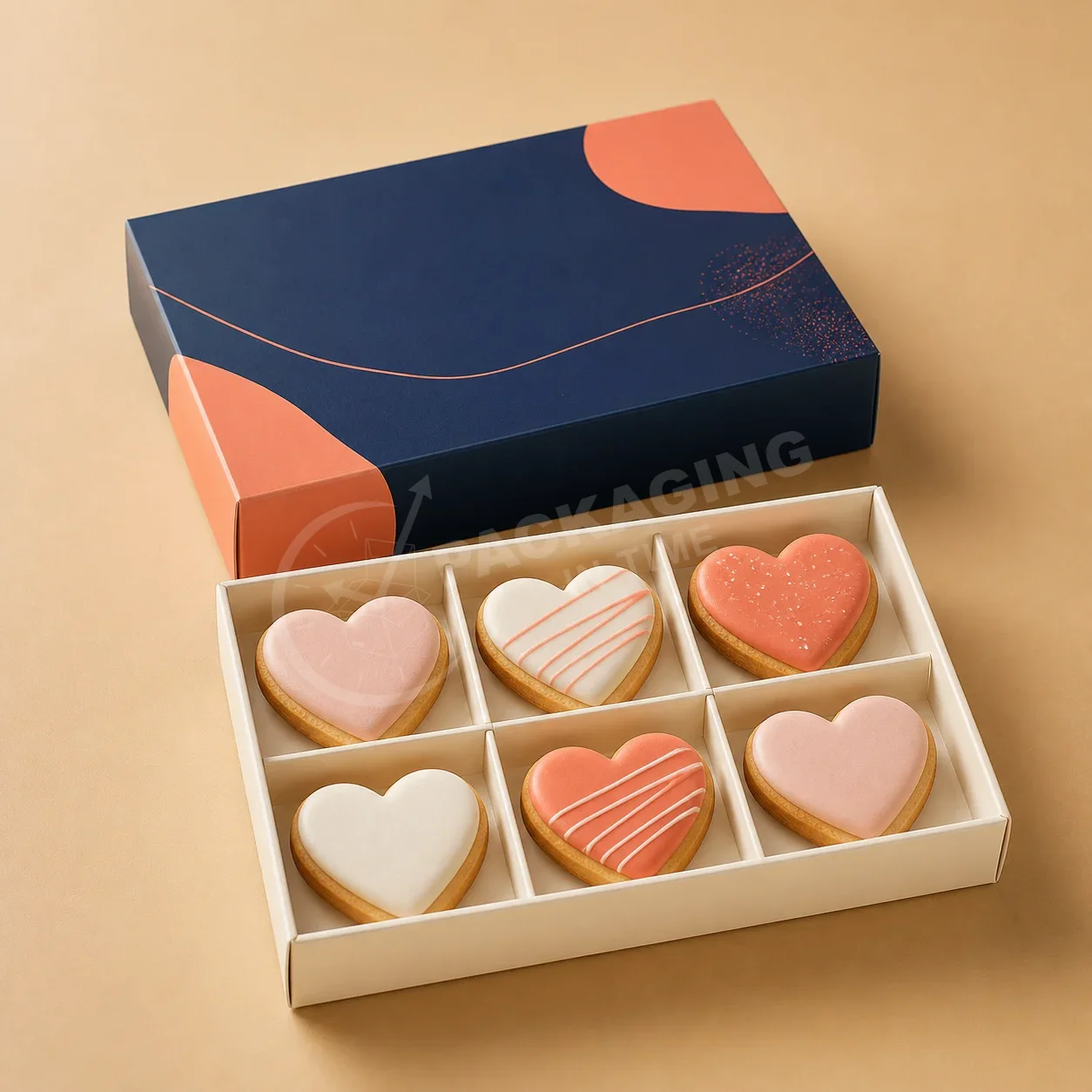 Custom Cookie Box with Window Display and Compartmentalized Tray