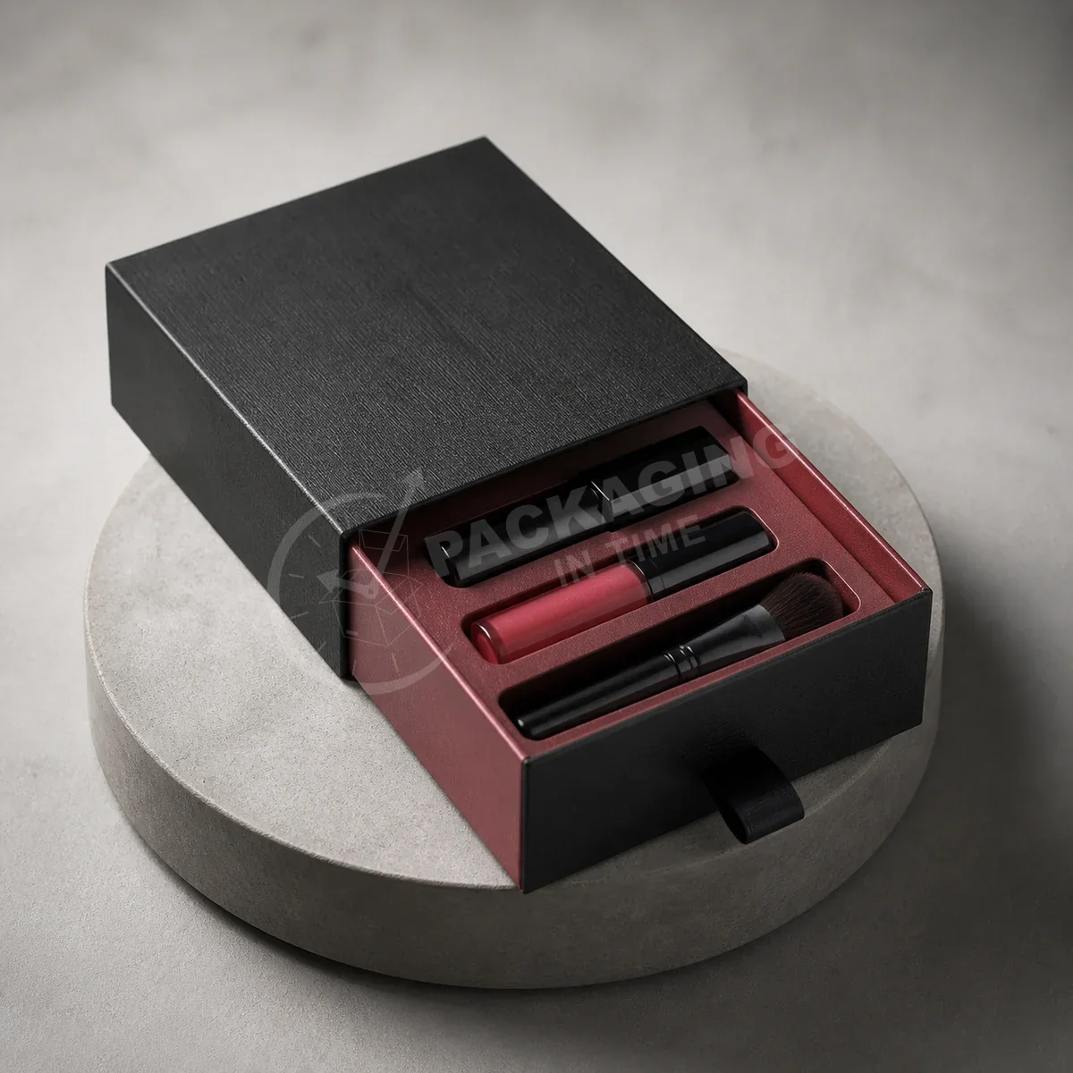 Custom Cosmetic Box with Drawer and Lift-Off Lid
