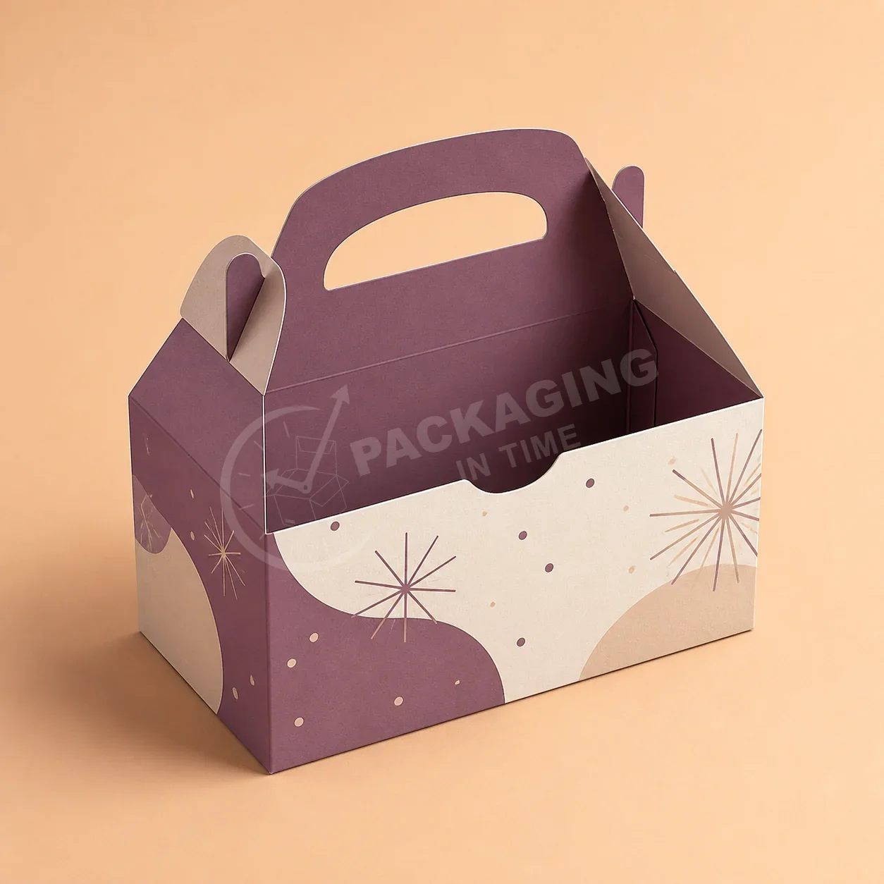 Plum Gable Box with Starburst Design image 2