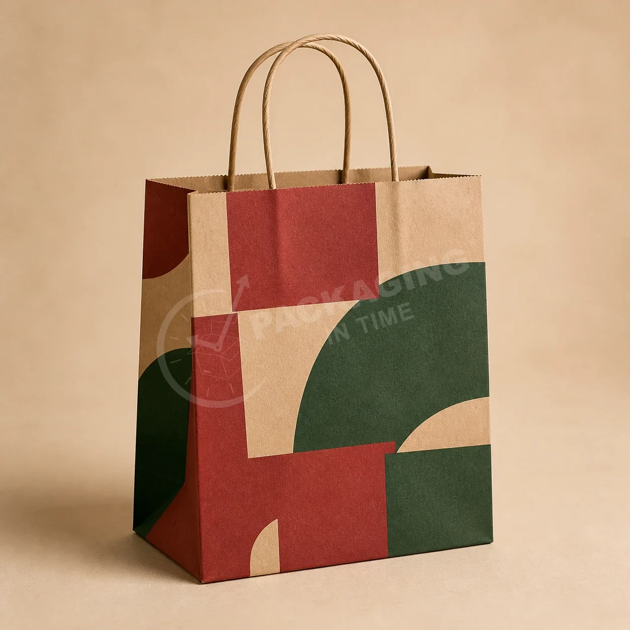 Kraft Paper Bags with Holiday Print Design image 3