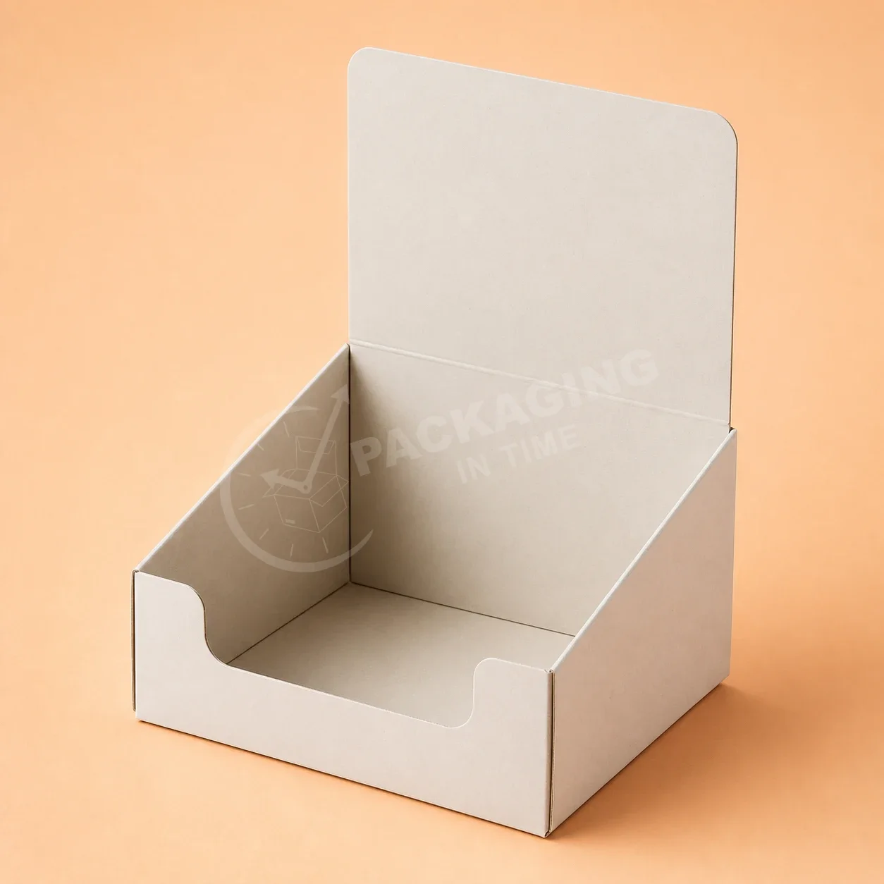 Kraft Tuck Display Box with Rounded Back Panel