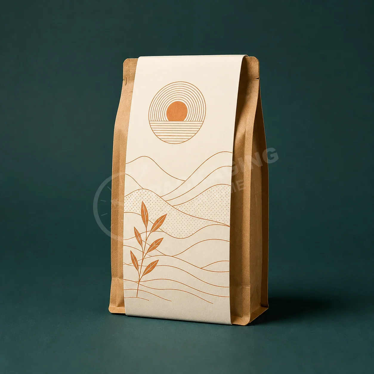Kraft Paper Tray and Sleeve Box with Minimalist Line Art Design image 3