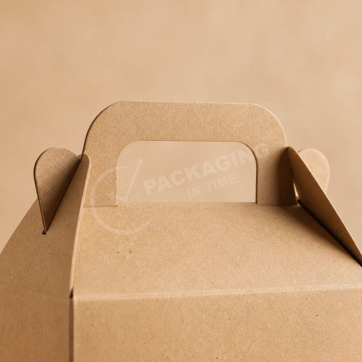 Kraft Gable Boxes with Arched Handles