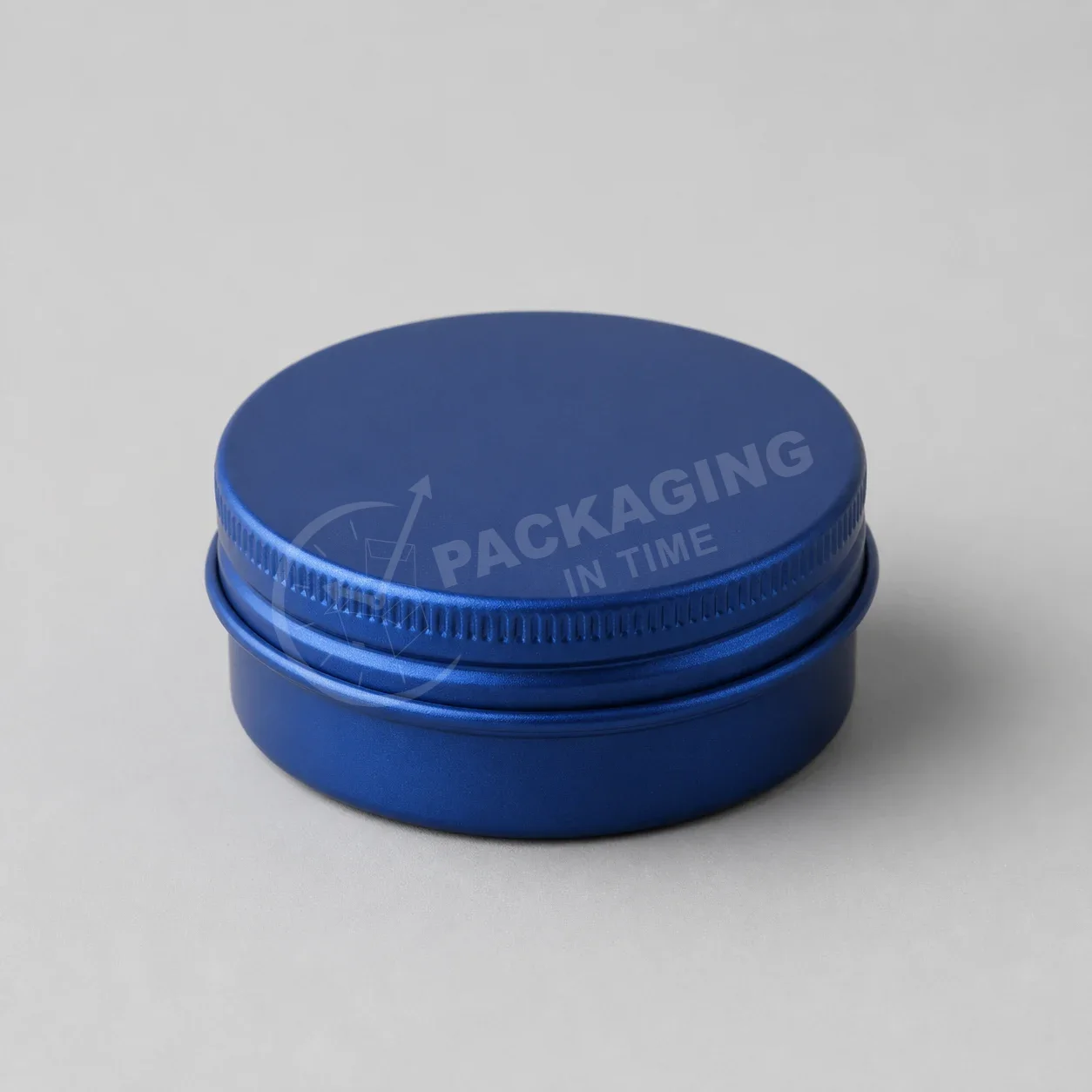 Blue Metal Tin Container with Screw Cap Lid image 3