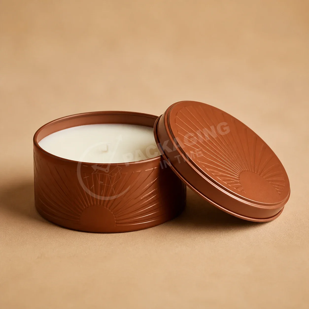 Candle Tin with Sunburst Lid image 3