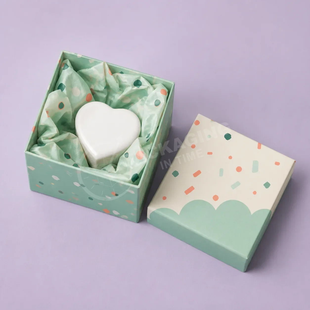 Decorative Heart-Shaped Gift Box Set with Patterned Wrapping image 2