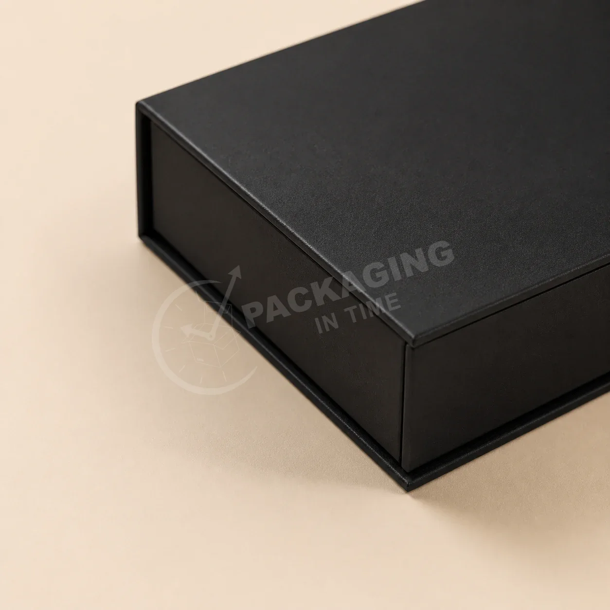 Black Chocolate Box with Divided Compartments