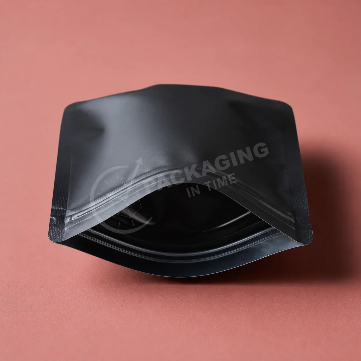 Black Barrier Pouches with Resealable Seal image 2