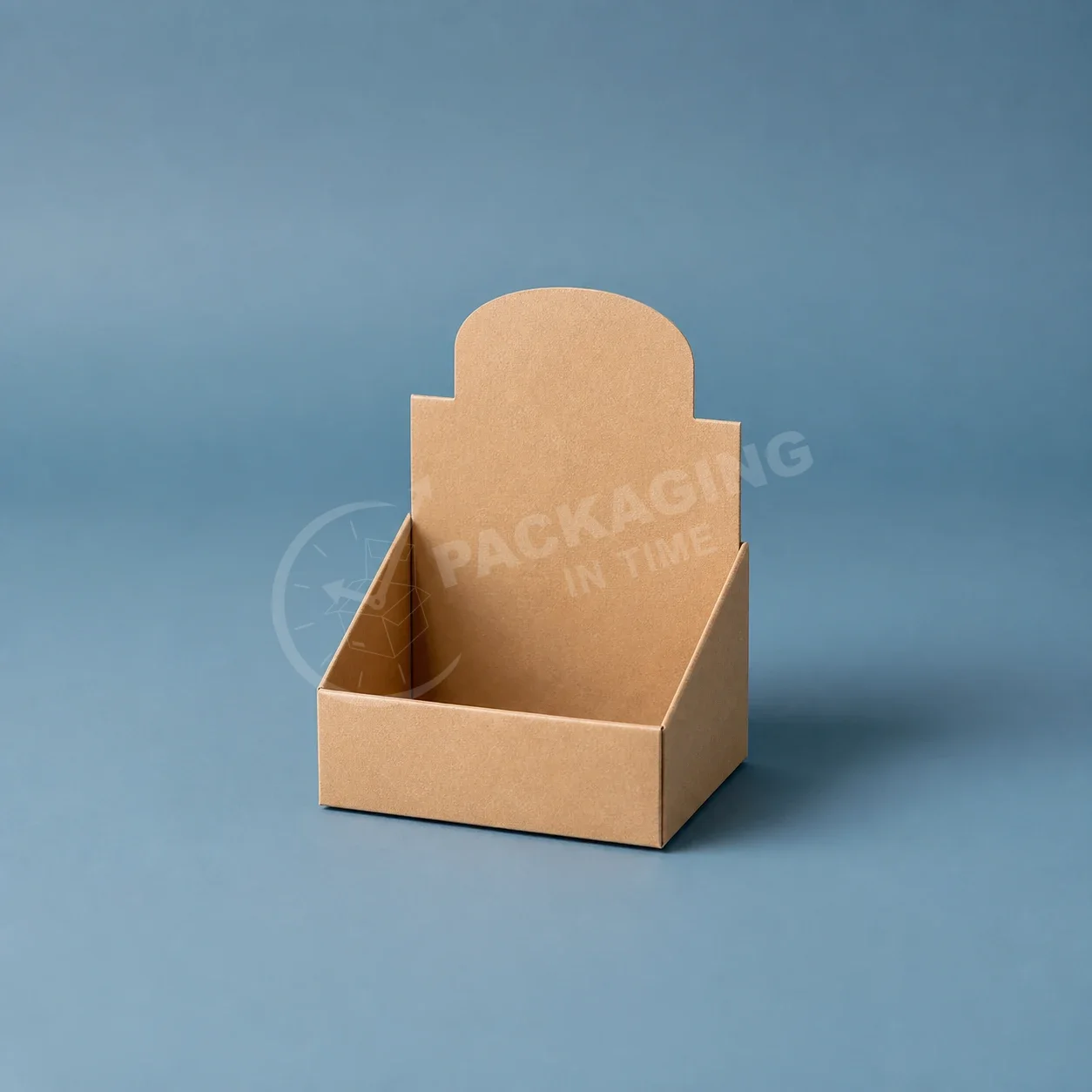 Kraft Tuck Display Box with Rounded Back Panel image 3