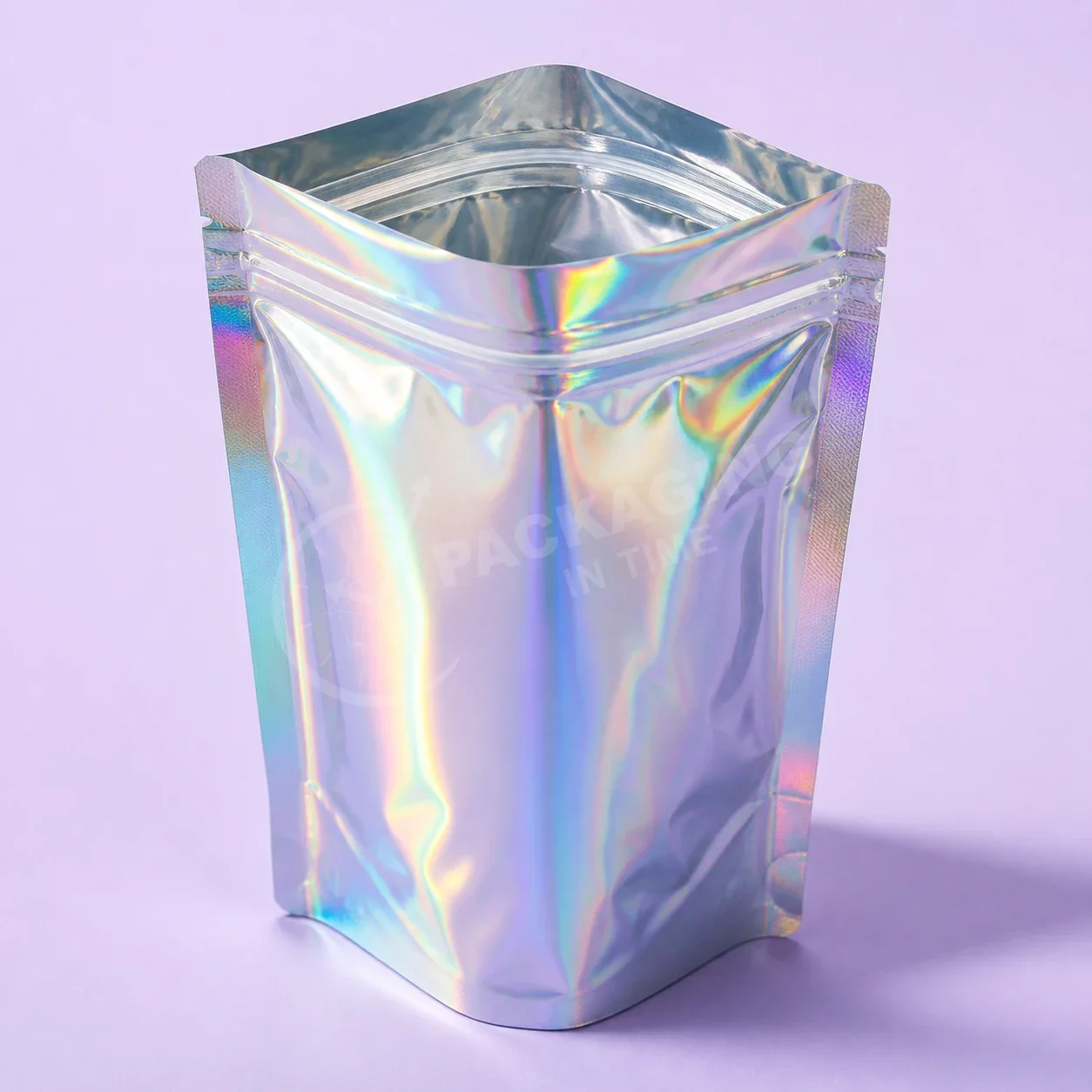 Holographic Mylar Pouches with Resealable Zipper