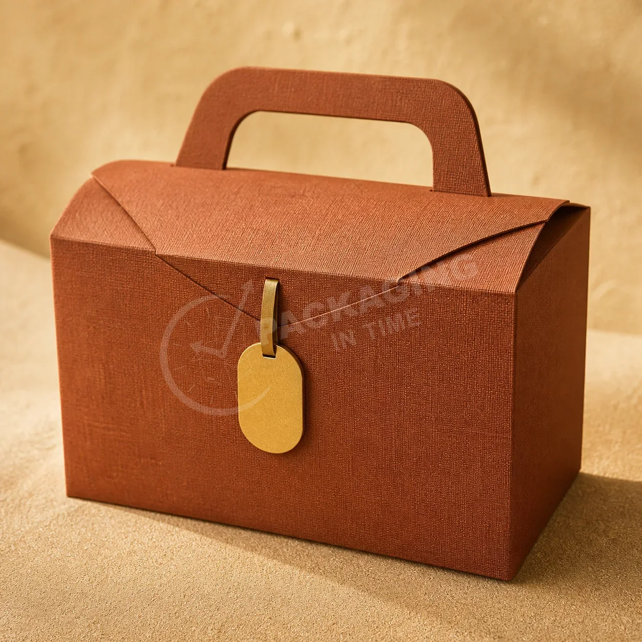 Textured Gift Carrier Boxes with Handle image 2