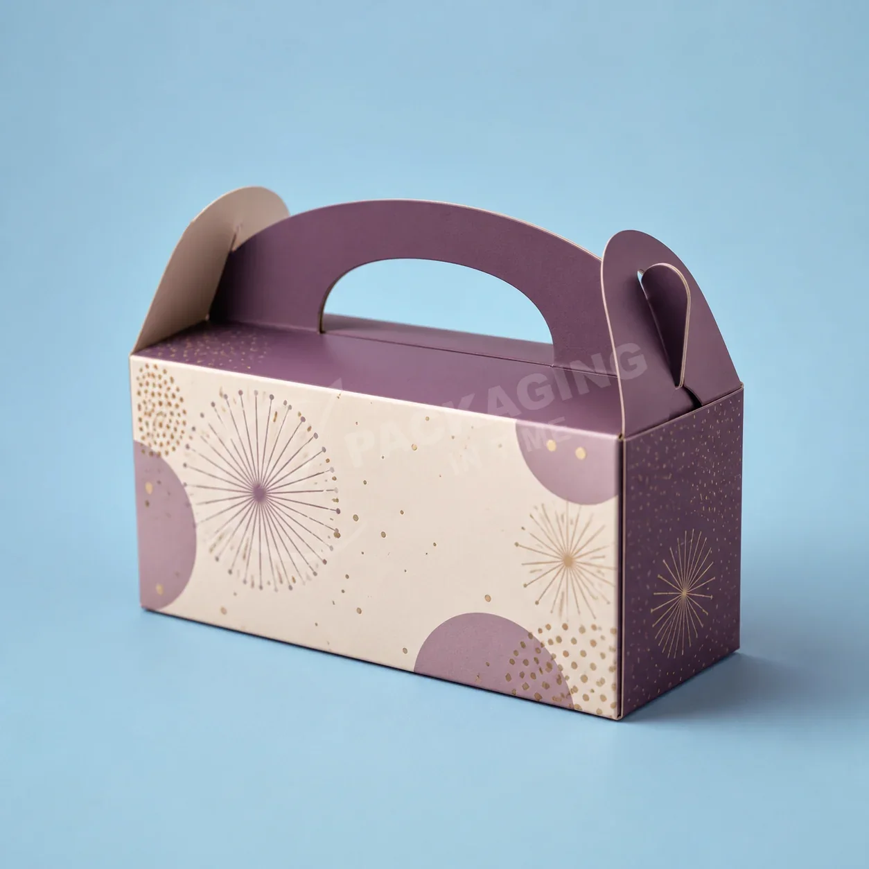 Plum Gable Box with Starburst Design image 3