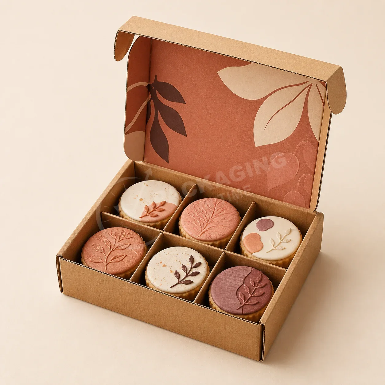 Decorated Cookie Gift Box with Floral Designs image 2