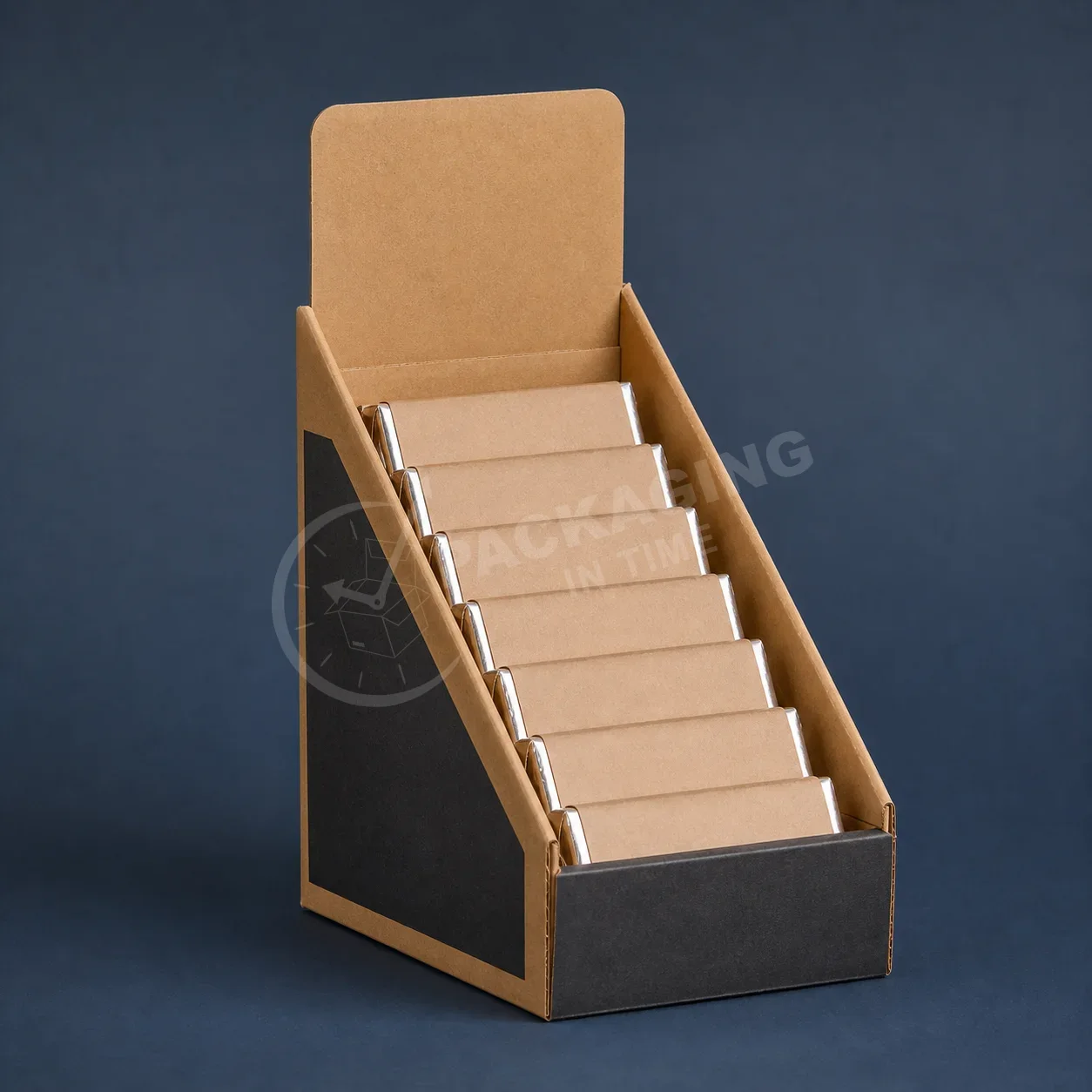 Kraft Display Box with Tiered Shelving