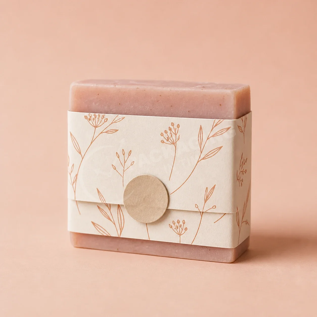 Botanical Wrapping Paper with Tan Circle Closure image 3