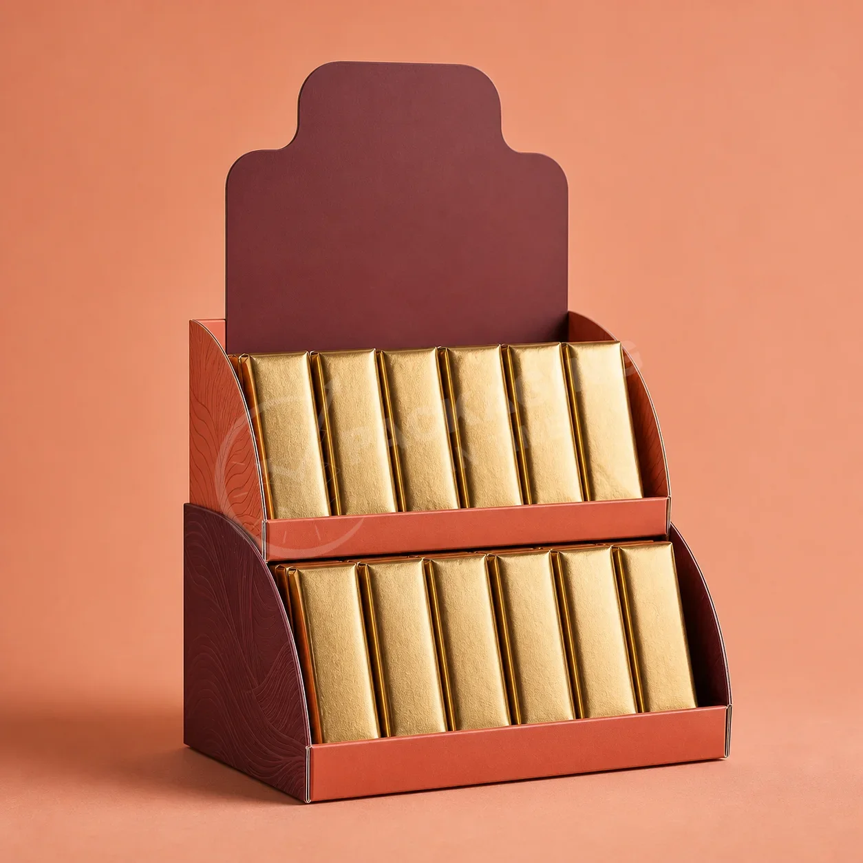 Cocoa Cascade Two-Tier Display Box image 2