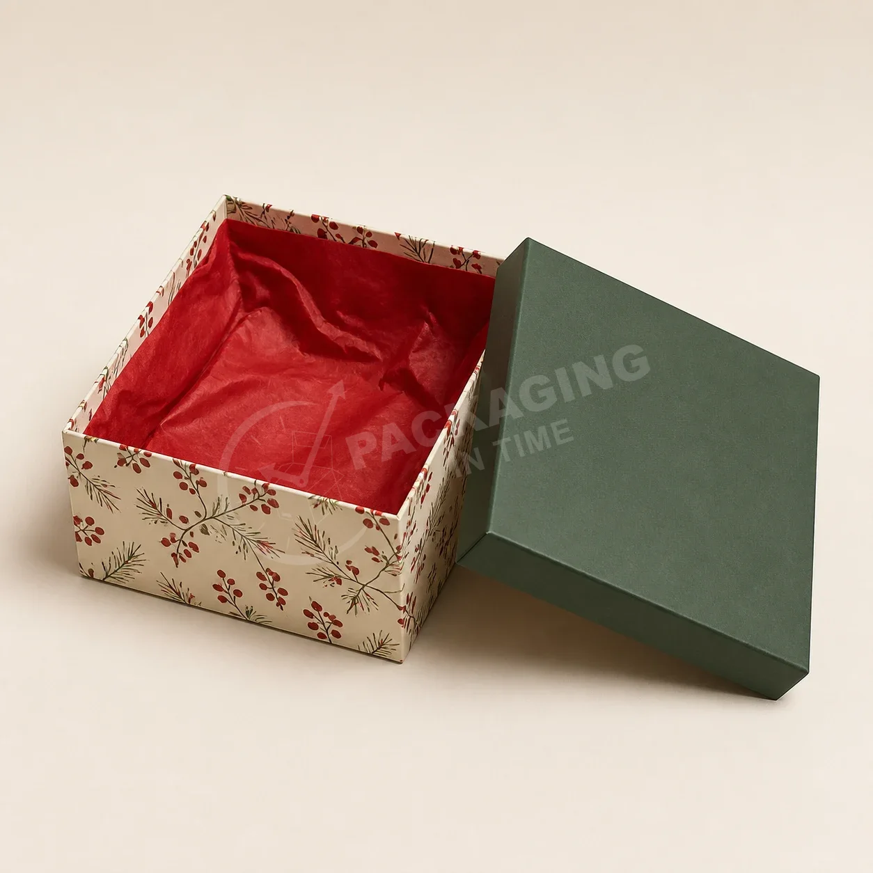 Botanical Berry Gift Box with Green Lid image 2