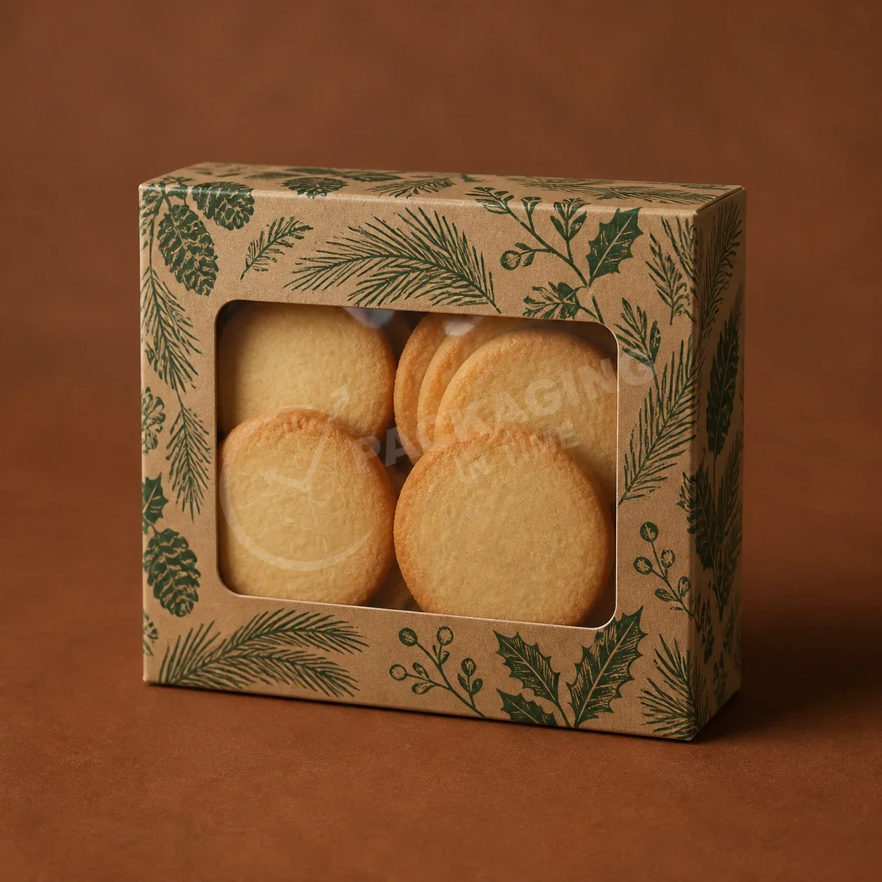 Holiday Botanical Kraft Gable Box with Window image 2