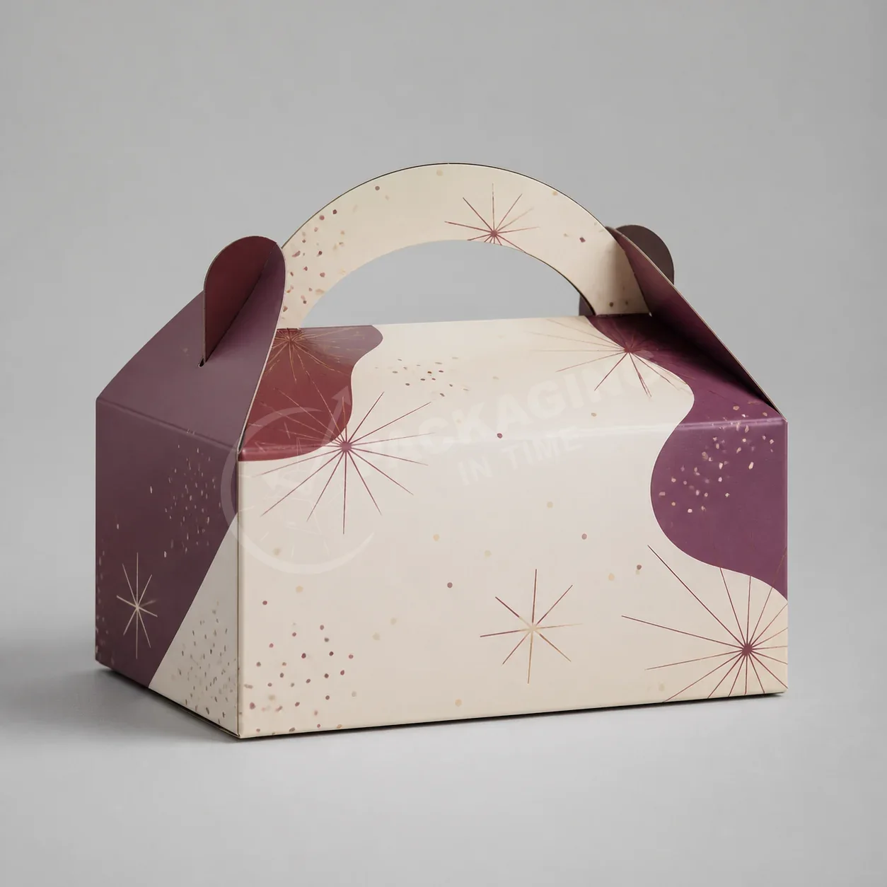 Plum Gable Box with Starburst Design