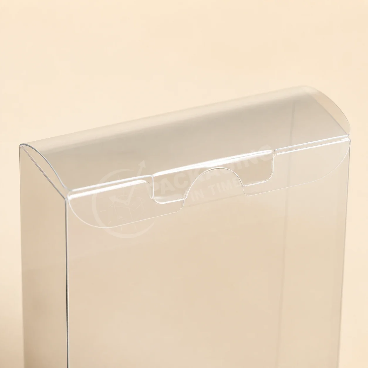 Clear Tuck Carton Box with Curved Top