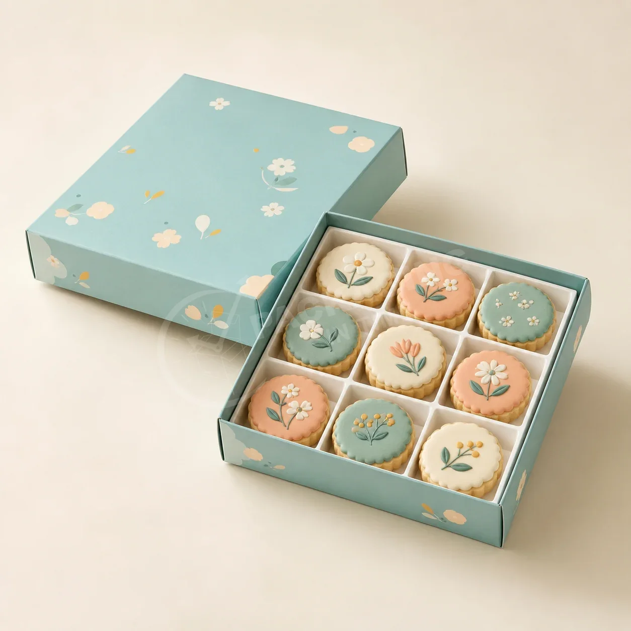 Custom Cookie Box with Window Display and Compartmentalized Tray image 3