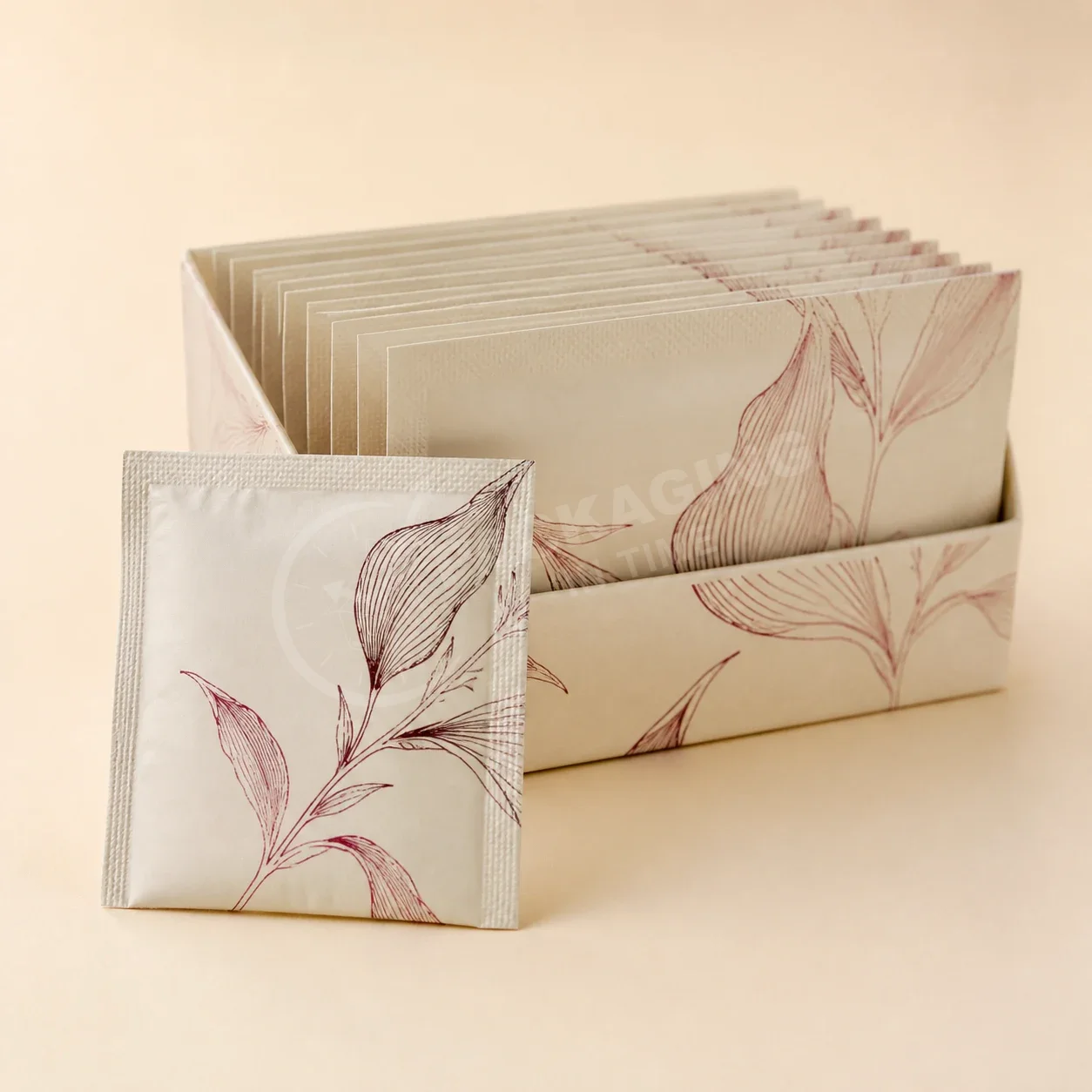 Botanical Tea Bag Envelopes with Gold Closure image 2