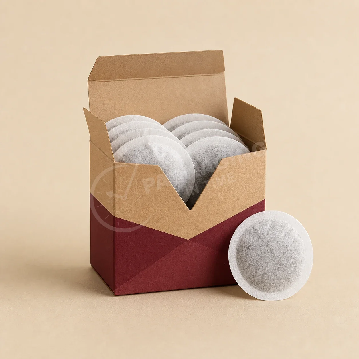 Kraft Tuck Box with White Circular Insert Packaging image 3